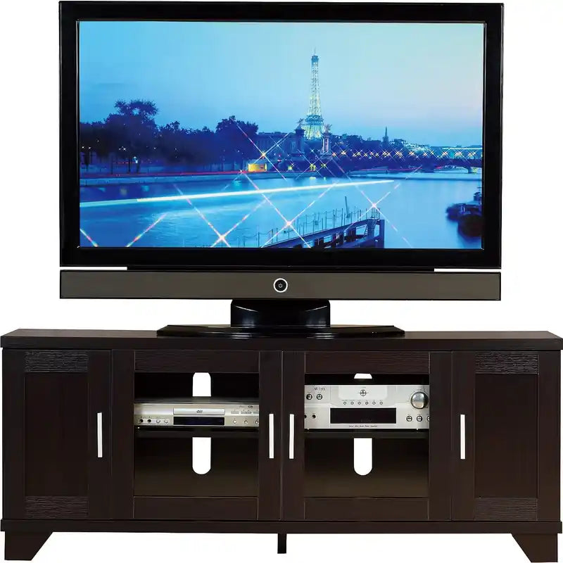60 TV Stand with Storage and Cable Management for TVs up to 65- Espresso