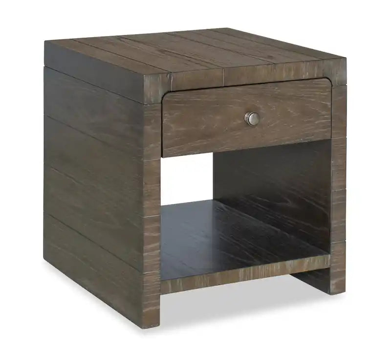 Avalon 22 Modern Solid Wood End Table with Storage