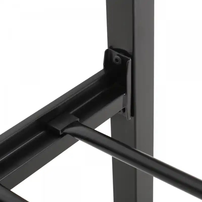 Metal Construction Bed Frame With Circular Design Headboard And Footboard,king Size,black King Bed