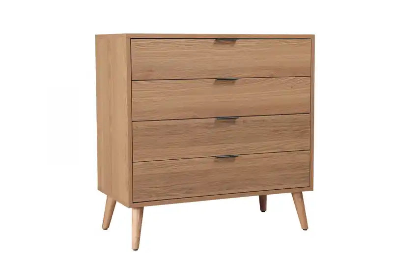 Chest With 4 Drawers - Faux Natural Wood