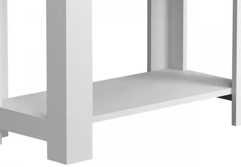 24 Classic Narrow Accent Table With Hidden Storage & Lower Shelf
