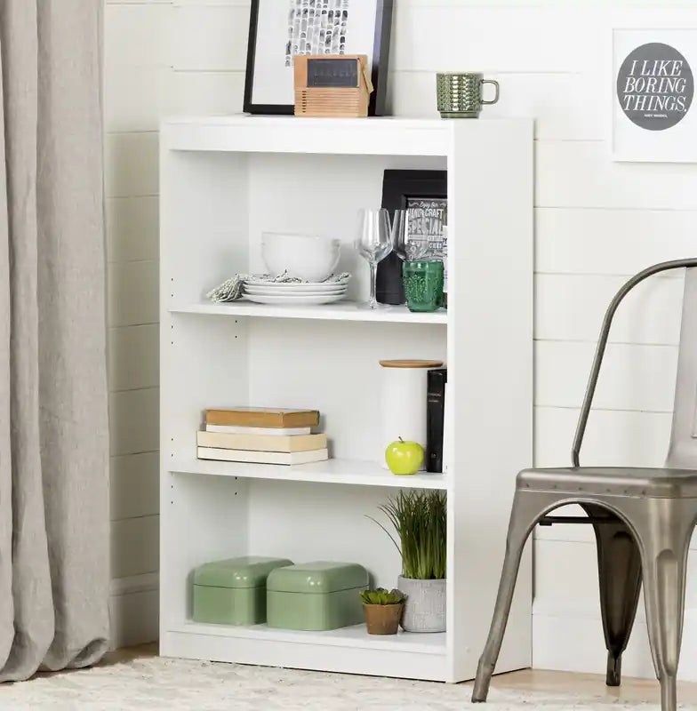 3-shelf Bookcase - Pure White