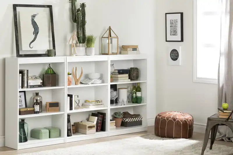 3-shelf Bookcase - Pure White