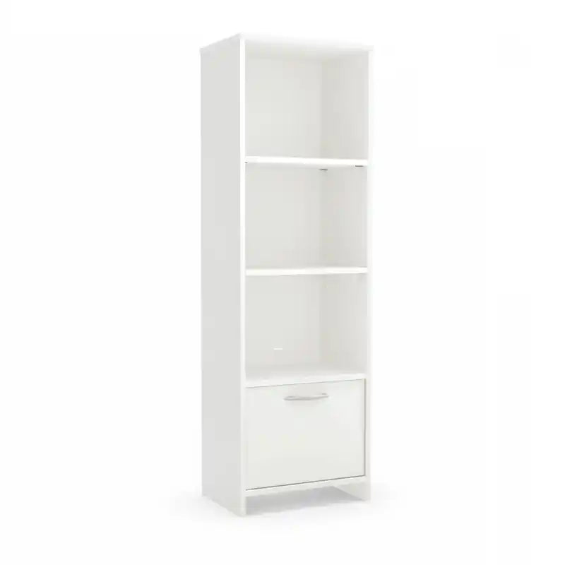 Step One 3-shelf Bookcase With Door Pure White - South Shore