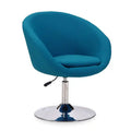 Manhattan Comfort Hopper Polished Chrome Wool Blend Adjustable Height Chair