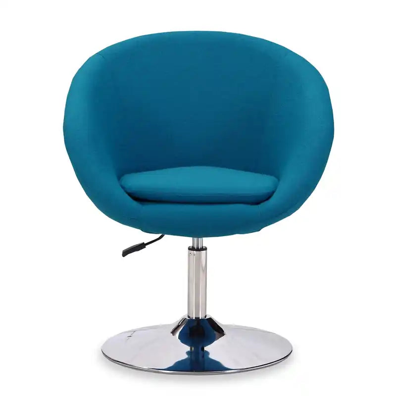 Polished Chrome Wool Blend Adjustable Height Chair
