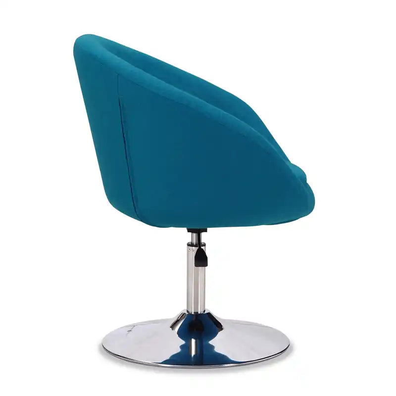 Polished Chrome Wool Blend Adjustable Height Chair