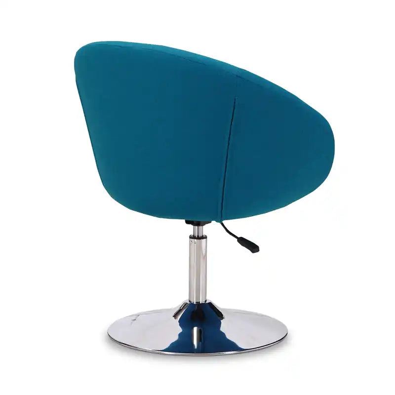 Polished Chrome Wool Blend Adjustable Height Chair