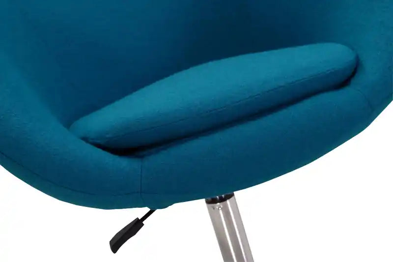 Polished Chrome Wool Blend Adjustable Height Chair