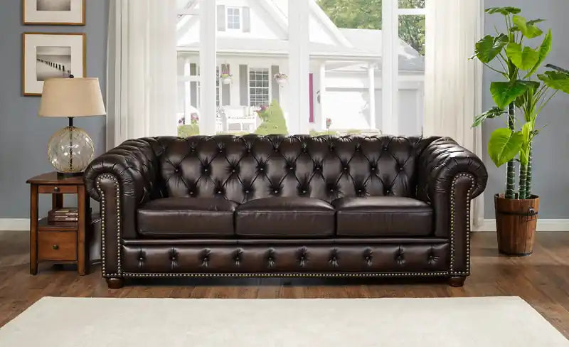 Leather Sofa - Caramel