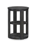 Declan 18 Modern Round End Table with Shelf