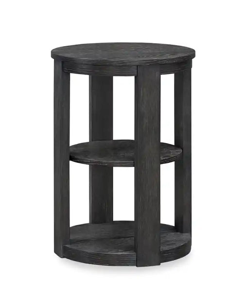 Declan 18 Modern Round End Table with Shelf