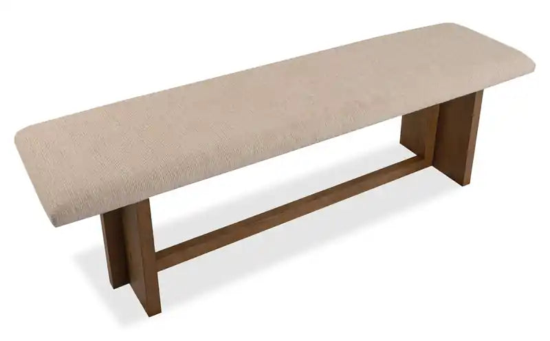 Henri Dining Bench with Polyester Fabric, Wood, 68W