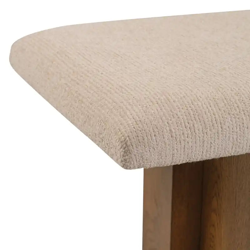 Henri Dining Bench with Polyester Fabric, Wood, 68W