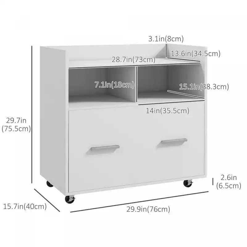 File Cabinet With Wheels Drawer For Letter A4 Legal Size