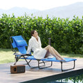Outsunny Folding Lounge Chair W/ Reclining Back, Tanning Chair