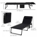 Outsunny Folding Chaise Lounge, Padded Reclining Tanning Chair