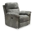 Made in Canada Oliver 40 Chenille Fabric Glider Reclining Chair - Addison Pewter Grey
