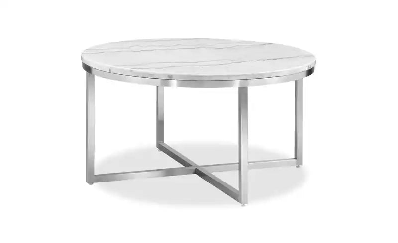 Sampson 34 Modern Round Marble Coffee Table