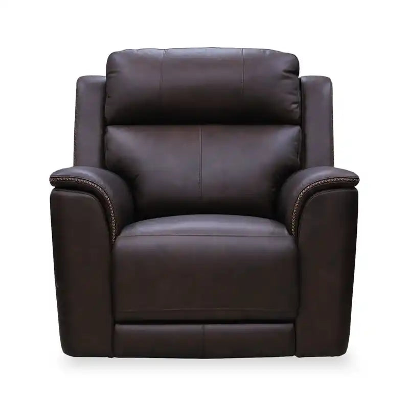 40 Genuine Leather Massage Power Reclining Chair with Immersive Audio and Power Headrests