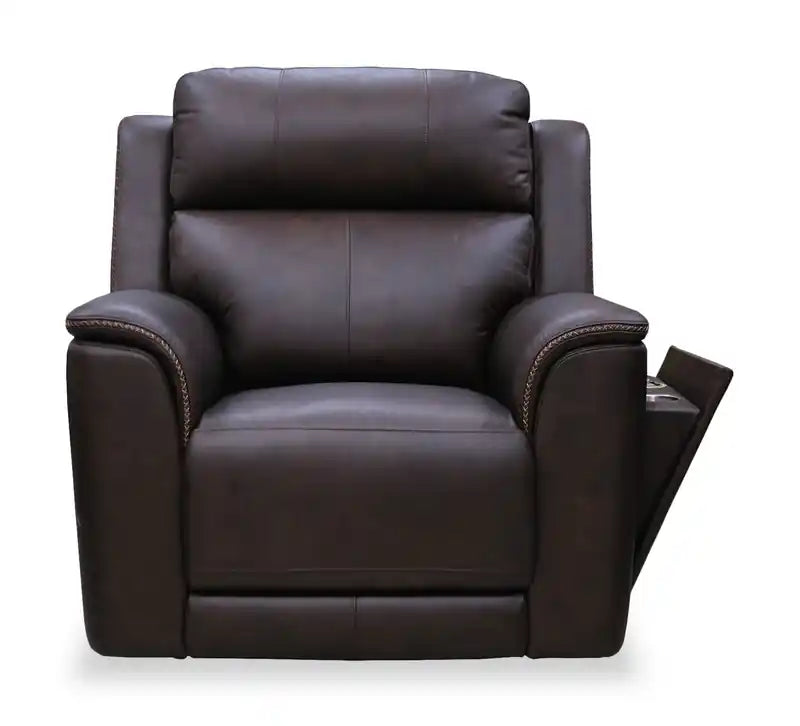 40 Genuine Leather Massage Power Reclining Chair with Immersive Audio and Power Headrests