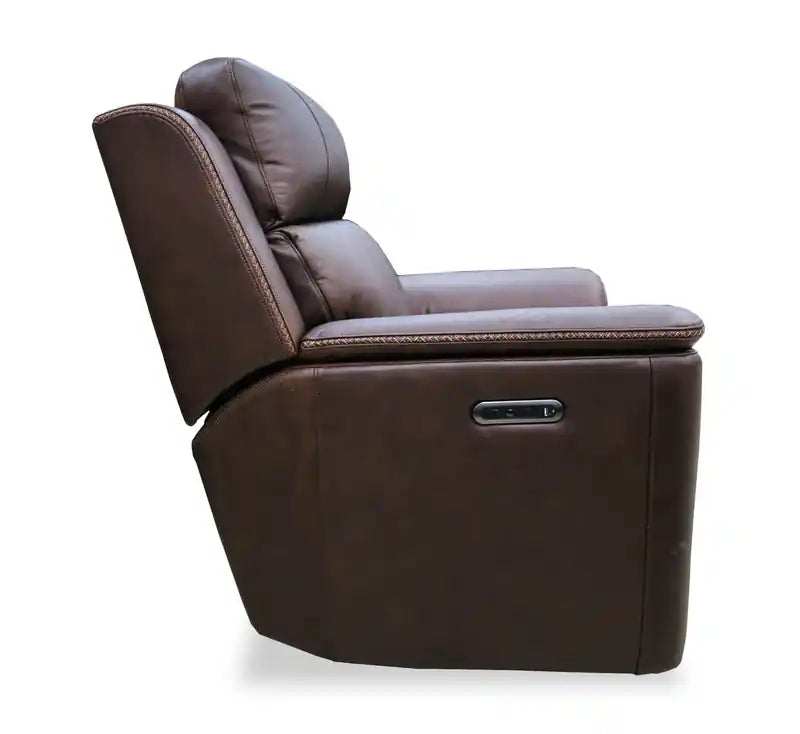 40 Genuine Leather Massage Power Reclining Chair with Immersive Audio and Power Headrests