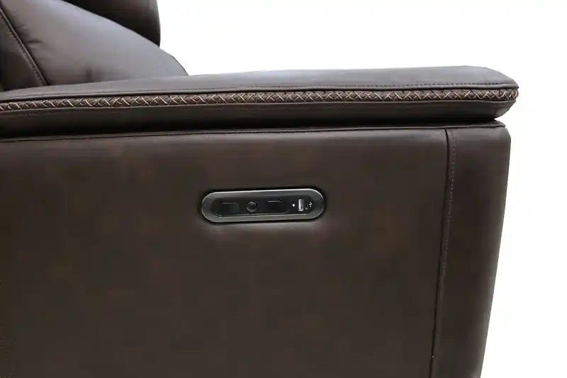 40 Genuine Leather Massage Power Reclining Chair with Immersive Audio and Power Headrests