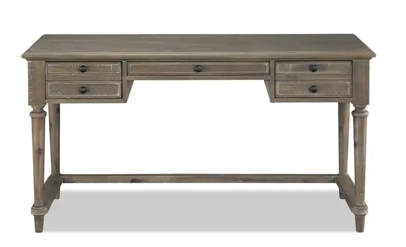 Winston 58 Writing Office Desk with 3-Drawers - Light Brown Driftwood