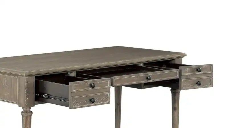 Winston 58 Writing Office Desk with 3-Drawers - Light Brown Driftwood